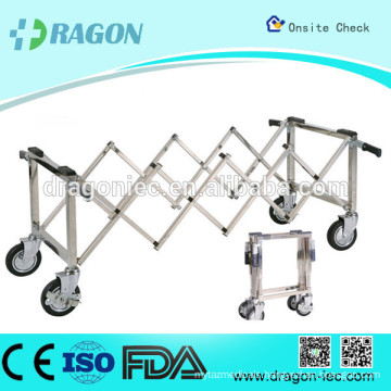DW-TR002 stainless steel funeral scissor trolley for coffin